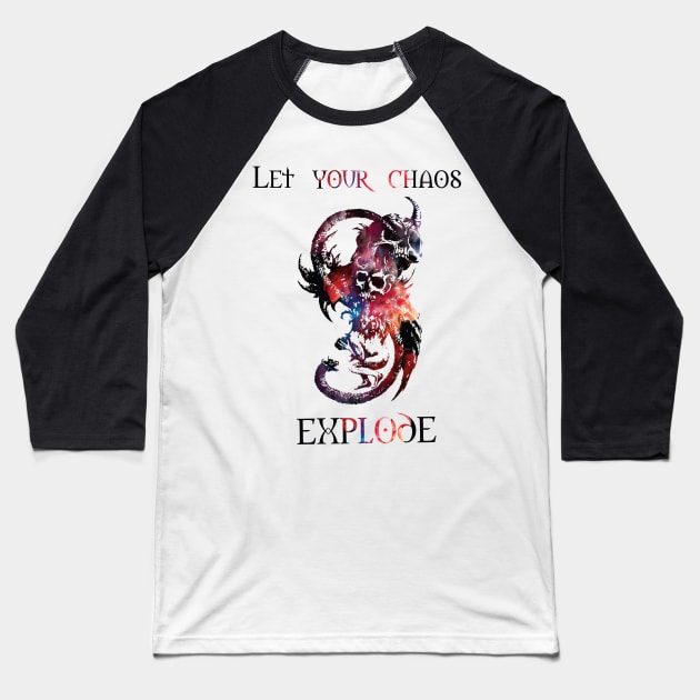 Let your chaos explode Baseball T-Shirt by Hedgeh0g